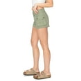 thumbnail image 2 of Cali1850 Women's Low Rise Cargo Stretch Fitted Shorts with Pockets and Buttons, 2 of 7