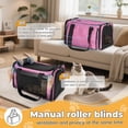 thumbnail image 2 of 25 lbs Lightproof Soft Sided Large Cat Carrier for Small Pet Dog Airline Approved Travel Bag Puppy Carriers with Side Pockets & Reflective Mesh, Foldable Portable for Outdoor Car Black, 2 of 8