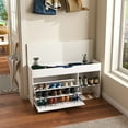 thumbnail image 4 of Jopath Entryway Bench with Shoe Storage Space-Saving Shoe Organizer White, 4 of 7