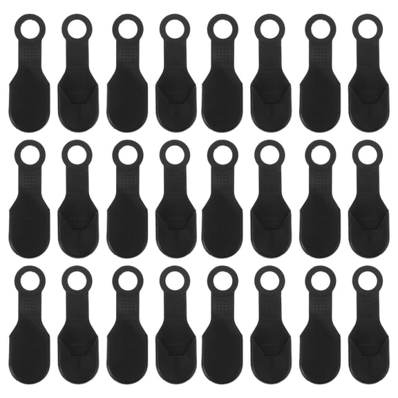 BESTYASH 100Pcs Black Non Slip Silicone Hanger Grips Elastic Pads for Clothes Wood Plastic