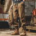 thumbnail image 5 of Pantalones cargo para hombre, talla grande, Y2k, pantalones holgados vintage para hombre, alta calidad, casuales, de calle, de lujo, nuevos, en algodón, baratos, emo, los más baratos, 5 of 5