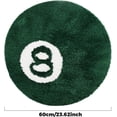 thumbnail image 3 of SURJDE 8 Ball Rug Eight Ball Rug 60cm Round 8 Ball Rug Washable Cool Rug Absorbent Flocked Floor Rug Carpet for Bedroom Livingroom Green, 3 of 7