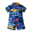 thumbnail image 6 of Fesfesfes Toddler Boy Outfits 2T Boys Casual Short Sleeve Round-Neck Printing+Short Pants Two-piece Set 2-3 Years, 6 of 9