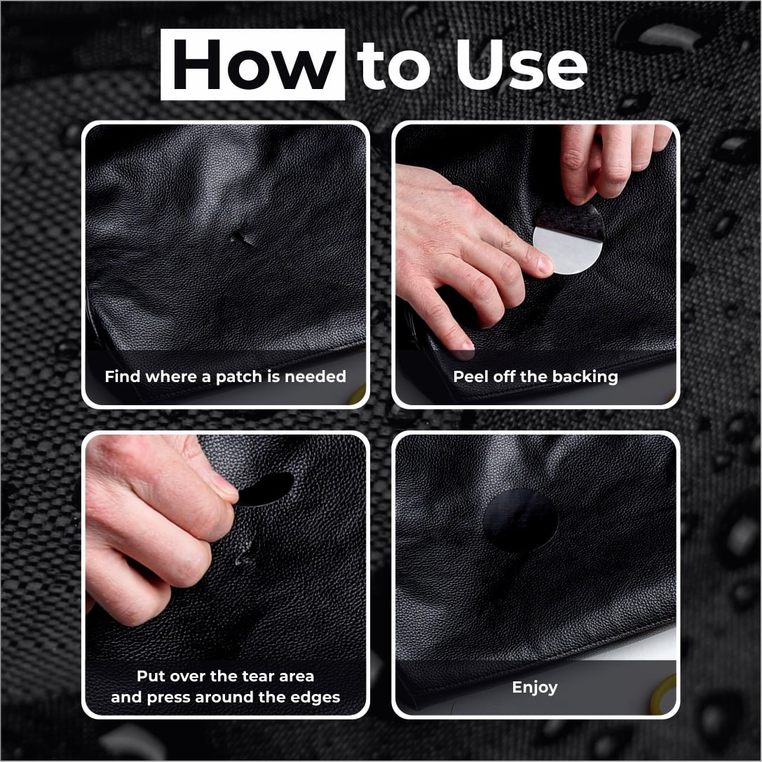 Pro Fix Down Jacket Repair Patches - Easy to Use, Pre-Cut, Self-Adhesive, Soft, Waterproof, Tear-resistant Rip-Stop Nylon Fabric to Fix Holes in