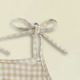 thumbnail image 6 of KPOPLK Toddler Baby Girl Swimsuit Bow Embroidery Checkered Print Ruffle Bikini Sleeveless Bathing Suit Swimwear toddler Swimwear under $3(15-18 Months,Light Yellow), 6 of 6