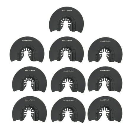 

2024 10 Pcs Semi Circular Saw Blade 88mm High Carbon Steel Coated Wear Resistant Semicircle Multitool Oscillating Saw Blades