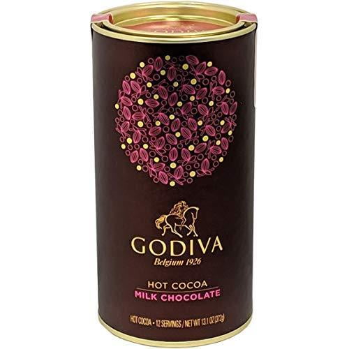 Godiva Chocolatier Assorted Milk Hot Cocoa Powder Canister, 13 Ounce