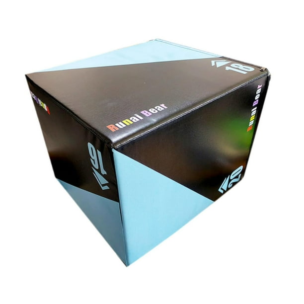 Cajón de Salto Pliométrico 3 en 1, Agilidad, Ejercicio Robusto para Gimnasio en Casa, Fitness Versátil, Cajón Pliométrico, Acondicionamiento, Entrenam Estilo E
