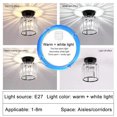 thumbnail image 4 of Lámpara Techo Cristal Con 3 Bombillas LED Casquillo E27 para Pasillo, 4 of 9