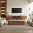 thumbnail image 5 of NessCarsti Mid-Century Modern TV Stand for 100" TVs, 94.48" Walnut Console with Storage, 5 of 11
