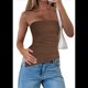 thumbnail image 1 of Camiseta Sin Mangas Sexy de Moda de Verano Color Café XL, 1 of 6