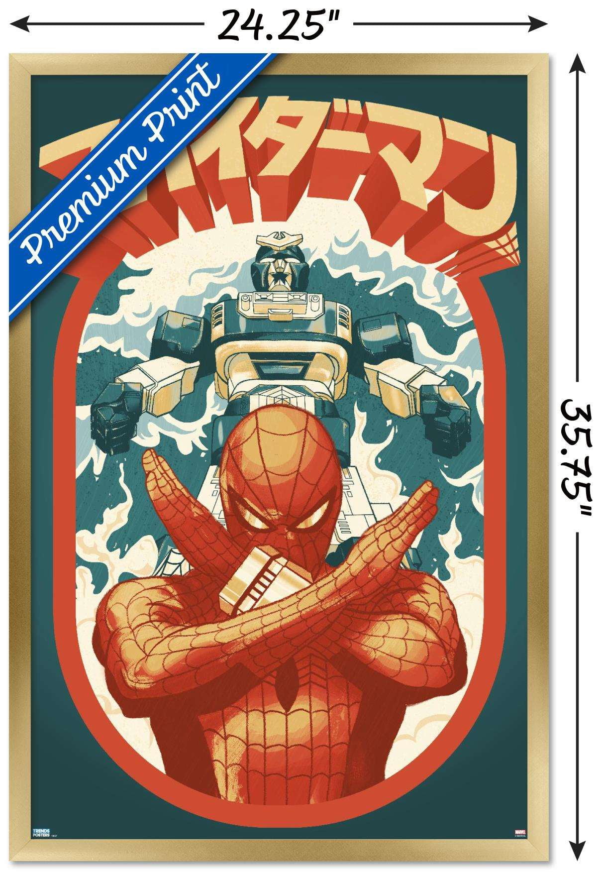 Marvel Comics TV - Japanese Spider-Man - Takuya Yamashiro Wall Poster, 22.375" x 34", Framed