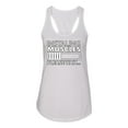 thumbnail image 2 of Wild Bobby Installing Muscles Please Wait Gym/Workout Women Racerback Tank Top, White, Large, 2 of 5
