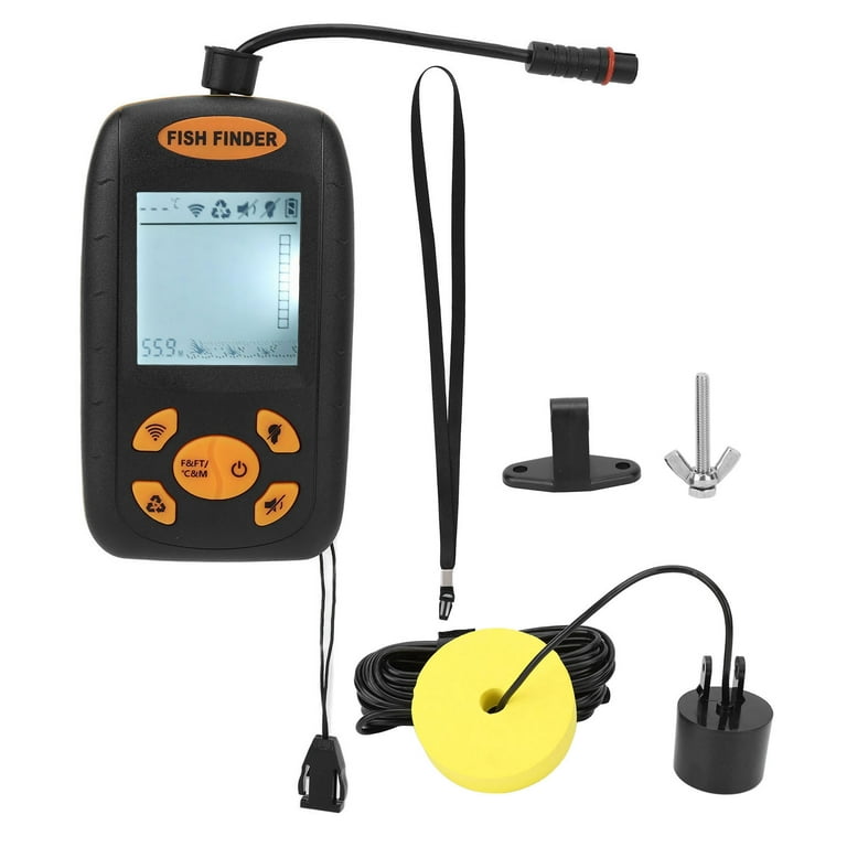 Portable Fish Finder,100M/328Feet Kayak Handheld Depth Finder Sonar  Sensor,LED Backlight Display,for Boat Fishing,Ice Fishing,Shore Fishing 