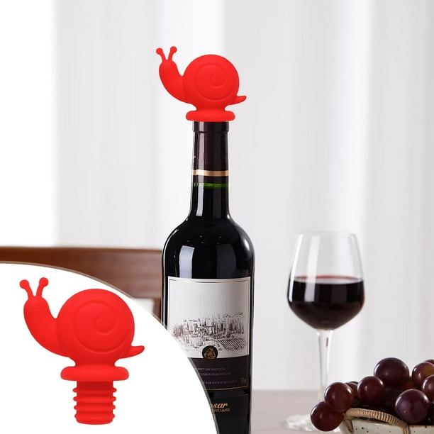 Abrelatas Caracol pequeño Tapón para botella de vino Tapones Reutilizables A prueba de fugas Lindo tapón decorativo para botella Tapón para vino tinto