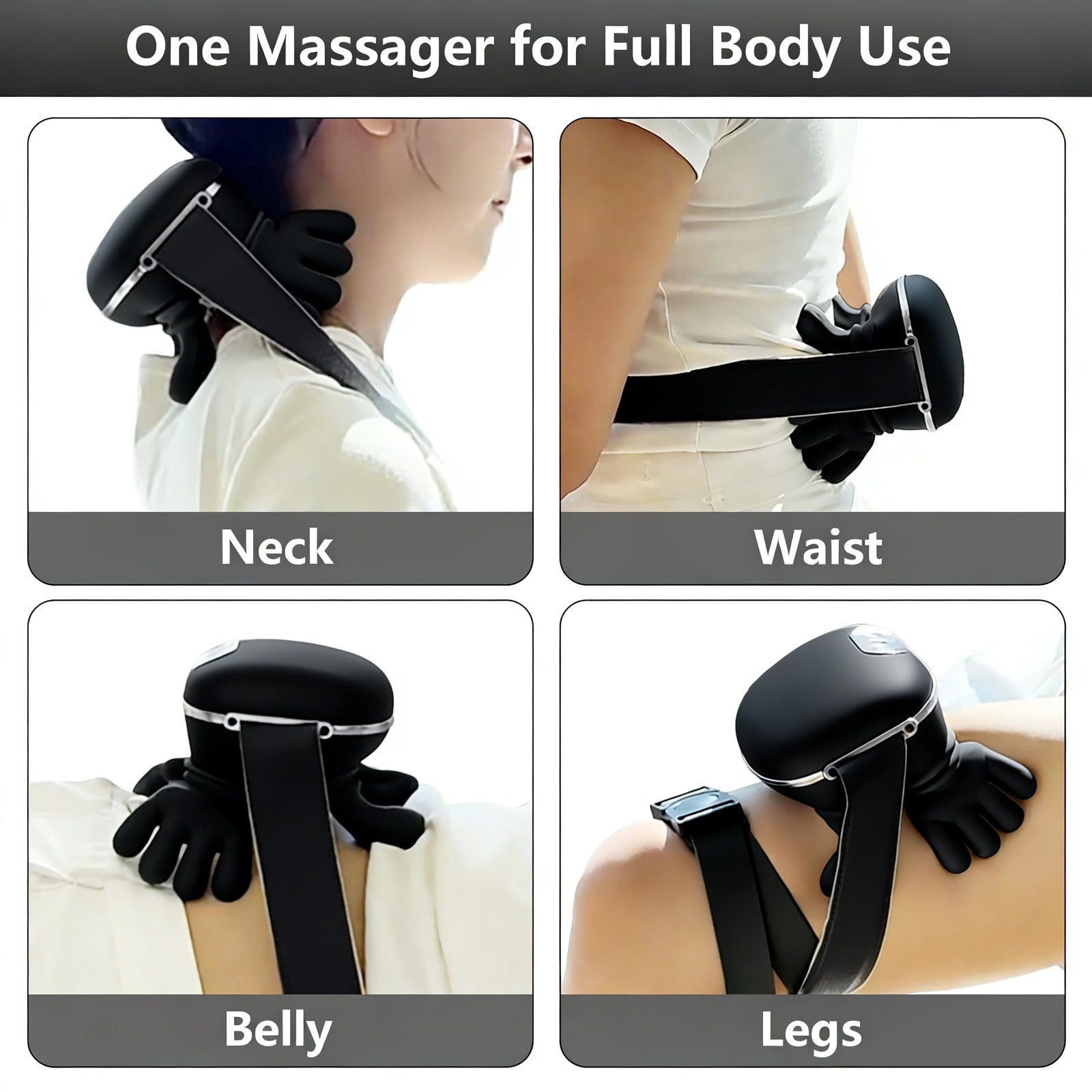 JMLPxx Neck Massager For Pain Relief Deep Tissue With Fingers, Bionic Portable Cordless Electric Shoulder Massage With Heat And Compression Real Touch Therapy Neck Massager