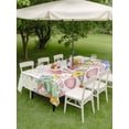 thumbnail image 3 of Outdoor Tablecloth with Umbrella Hole and Zipper, Happy Easter Rectangle Table Cloth 60x120 Inch Waterproof Tablecloth, Spring Colorful Eggs Rabbit Ear Feet Flowers Picnic Table Cover for Patio, 3 of 7