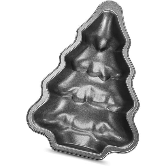 Christmas Tree Cake Pan 10Inch Non-Stick Fluted Mold for Baking Pies and Cakes