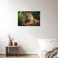 thumbnail image 2 of ZHONGYUTONG Tiger Canvas Wall Art Wildlife Pictures Wall Decor Wild Animal Tiger Painting Print Modern Men's Bedroom Living Room Artwork Frame (24.00" x 36.00"), 2 of 6