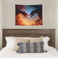 thumbnail image 4 of Easygdp Red And Blue Fire Cloud Dragon Tapestrys Boutique Decor Wall Hanging for Living Room Bedroom Office Decor 29x37in, 4 of 8