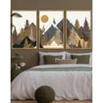 thumbnail image 2 of SHENIFY large 24x36in3pcs Natural Framed Landscape Mountain Wall Art Set White Winter Sunrise Pine Tree Forest Nature Scenry Wilderness Farmhouse Rustic Modern Art Decorative for Living Room Bedroom, 2 of 6