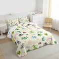 thumbnail image 3 of Homewish Cute Jungle Dino Boy Girl Bedding Comforter Set 2pcs,Cartoon Wildlife Twin Comforter Sets Microfiber,Woodland Animal Dinosaur Breathable Bedding Set,Luxury Bedroom Decor,Reversible, 3 of 8