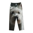 thumbnail image 6 of Uemuo Dog Wrapped in Towel 1 Pattern Women's Wide Leg Palazzo Lounge Pants with Pockets Light Weight Loose Comfy Casual Pajama Pants-Medium, 6 of 9