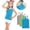 Multicolor 4, variant on Afuyipoi Girls Stretch Soft Undershirt 3PC,V Neck Trendy Ribbed Sleeveless Summer Y-strap Camisole Multicolor 8-9