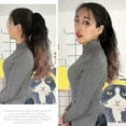 thumbnail image 4 of Perruques Longues Bouclées pour Femmes Queue de Cheval Cheveux Naturels Dégradé Couleur Faux Cheveux, 4 of 5