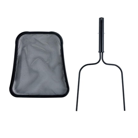 Aqua Select Heavy Duty Aluminum Handle Leaf Skimmer with Fine Mesh Net - Black