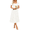 White, variant on Women‘s Summer Boho Floral Midi Dress 2026 Casual Short Sleeve Square Neck Flowy Beach Vacation Long Dress