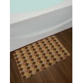 thumbnail image 2 of Brown Bath Mat, Lozenge Pattern in Patchwork Style Classical Old Fashioned Floral, Non-Slip Plush Mat Bathroom Kitchen Laundry Room Decor, 29.5 X 17.5 Inches, Brown Pale Brown Cinnamon, Ambesonne, 2 of 2