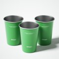thumbnail image 4 of Sidagar 12 oz Stainless Steel Cups Metal Shatterproof Stackable Pint Drinking Glasses, 3 Pack Green, 4 of 7