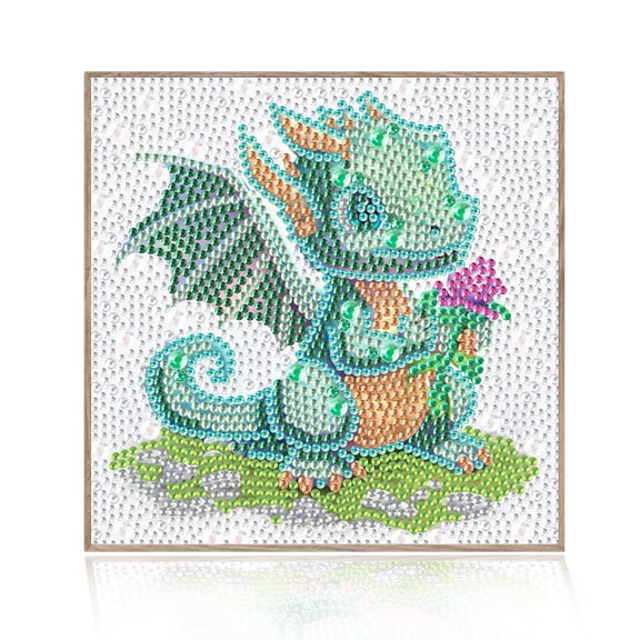 Diamond Painting Kit, Dinosaur 5D Diamond Painting Starter Set, Easy and Fun DIY Craft Kit, Perfect for Beginners' Creative Art Activities 7.09 x 7.09 in