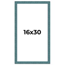 16x30 Frame Blue Rustic Barnwood Solid Wood Picture Frame Width 1.25 Inches | Interior Depth 0.5