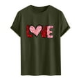 thumbnail image 4 of DxhmoneyHX Valentines Day Tops for Men Love Letter Printed Graphic T Shirt Crew Neck Short Sleeve Shirts Valentine Dating Tees, 4 of 4