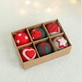 thumbnail image 2 of 6PCS Felt Christmas Ball Ornaments - Soft Hanging Decorations for Xmas Tree, Holiday Party & Home Decor (Red), 2 of 4