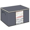 thumbnail image 2 of Deago Clothes Storage Bag Foldable Large Capacity Storage Bin Closet Organizer with Reinforced Handle Clear Window for Comforters, Blankets, Bedding, 2 of 9
