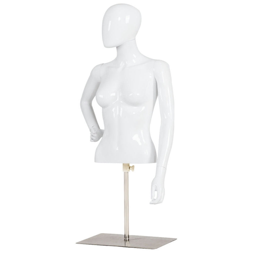 GVN Female Mannequin Torso Adjustable Height with Metal Stand