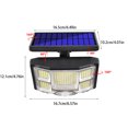 thumbnail image 4 of Toystoory Lámpara con sensor solar de control remoto Equipo de iluminación Jardín Patio trasero Luces montadas en la pared Detección del cuerpo Luz LED Iluminación y accesorios 168LED Toystoory HA073795-03, 4 of 6