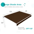 thumbnail image 2 of AECOJOY 8' x 10' Manual Retractable Patio Awning,Outdoor Awning Retractable Sunshade Shelter in Brown, 2 of 9
