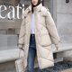 thumbnail image 5 of Parkas de manga larga para mujer, abrigo cálido con bolsillo, chaqueta larga de invierno, parkas de plumón para mujer, 5 of 5