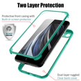 thumbnail image 2 of Dteck iPhone SE 2020 Case, Dual Layer Full Body Shockproof Protection Case Double Sides Tempered Glass Cover Flexible TPU Bumper For iPhone SE 2020 / iPhone 7 / iPhone 8, Mint Green, 2 of 9
