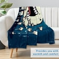 thumbnail image 6 of Small teeth Microfiber Throw Blanket, Soft and Warm Printed Throw Blanket, Lightweight, Suitable for Sofa, Bed, Couch, Office, Camping, 6 of 6