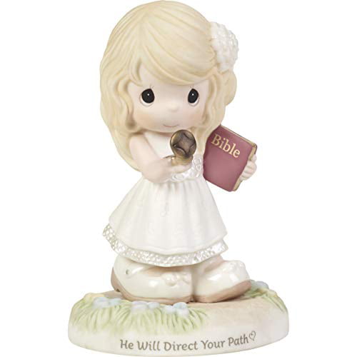 Precious Moments Confirmation Girl Holding Compass 192002 He Will Direct Your Path Bisque Porcelain Figurine Multi