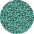 thumbnail image 1 of Ahgly Company Indoor Round Oriental Turquoise Blue Industrial Area Rugs, 5' Round, 1 of 4