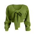 thumbnail image 4 of Vedolay Women Sweater Womens 2023 Long Sleeve Neck Oversized Pullover Knit Sweater,Green S, 4 of 5