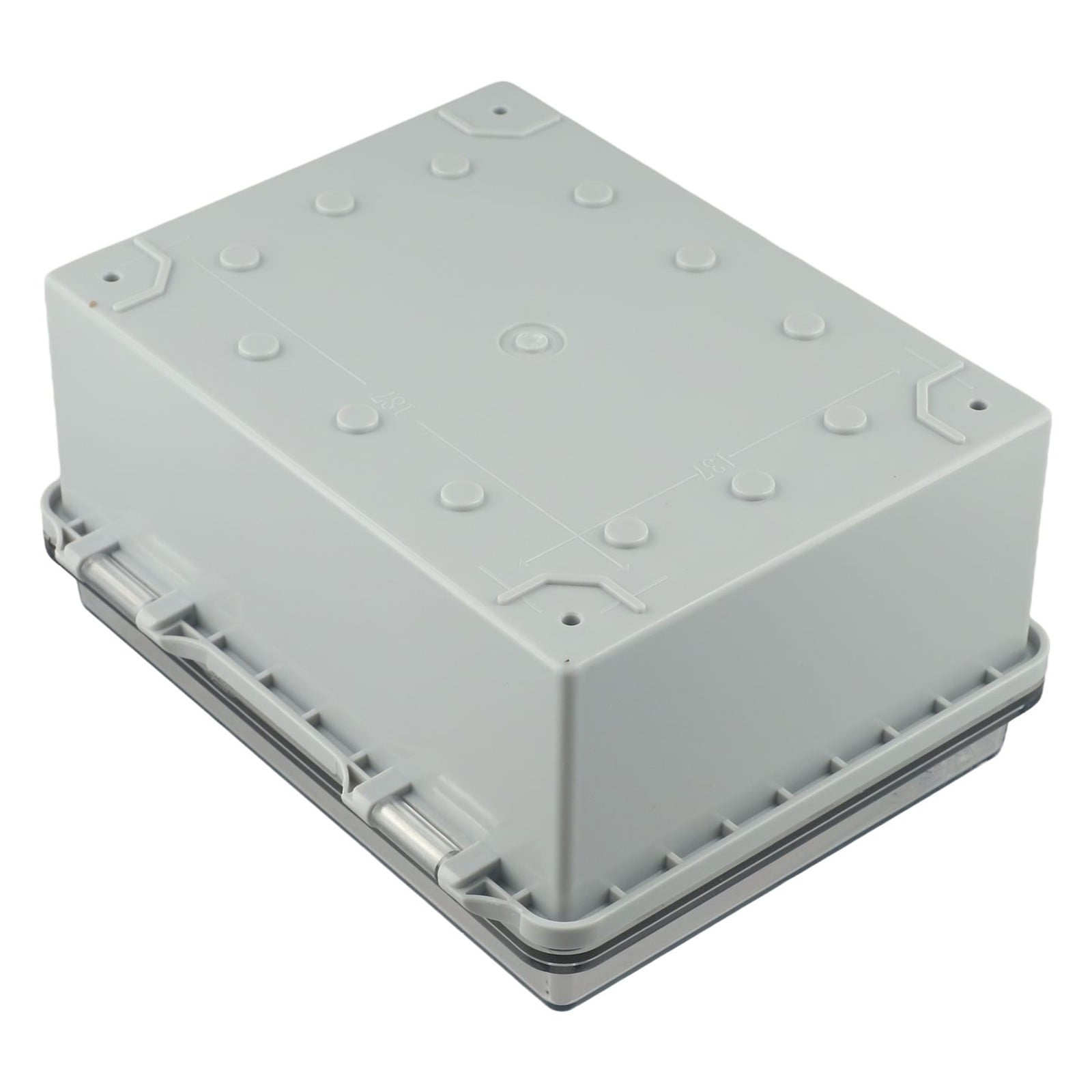 Outdoor ABS Plastic Waterproof Electrical Box with Transparent Lid IP66 Rated for Sockets and Equipment Protection Gray 220x170x110mm