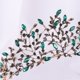 thumbnail image 4 of Nvzi Tiara de boda para novia, diadema de princesa, corona de novia, joyería para el cabello con diamantes de imitación de cristal,graduación, boda, fiesta de disfraces (verde), 4 of 4