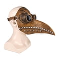 thumbnail image 5 of Máscara de pico de Doctor de la peste Steampunk Divertida máscara de pico de Halloween de látex (Caqui), 5 of 5